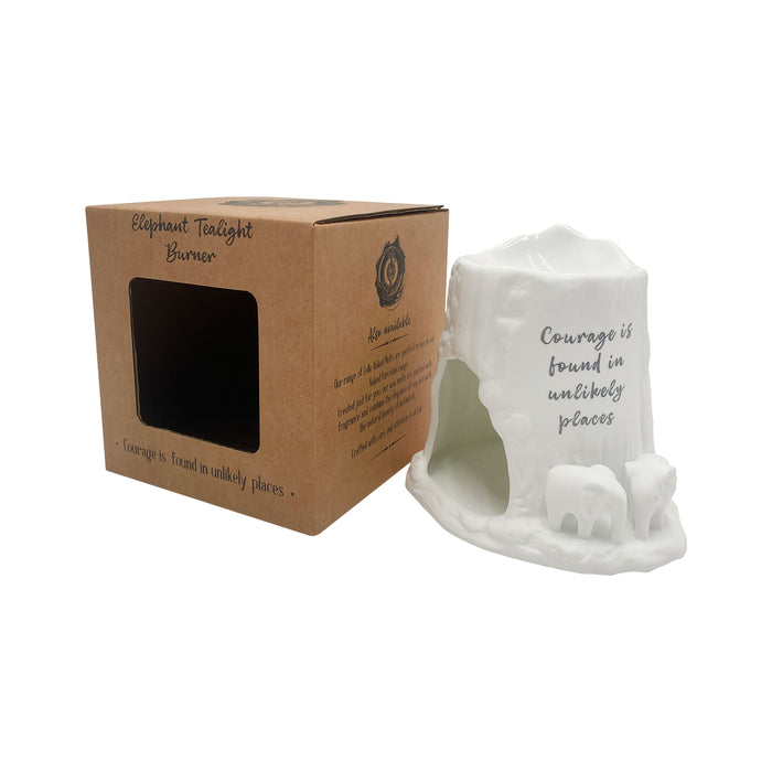 Naked Cello - Elephant Tealight Burner - Courage is Found in Unlikely Places