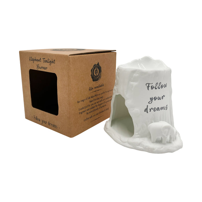 Naked Cello - Elephant Tealight Burner - Follow Your Dreams