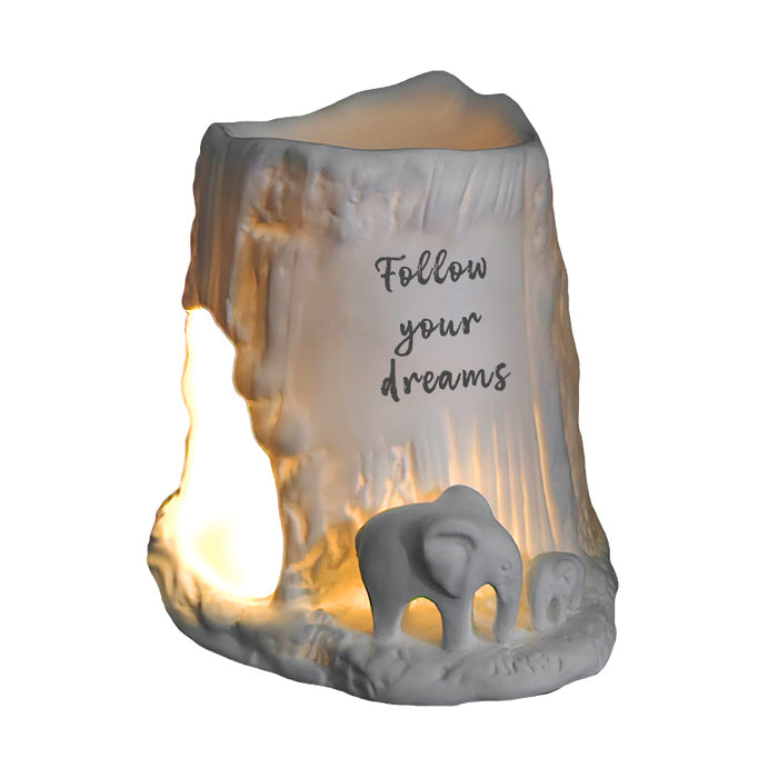 Naked Cello - Elephant Tealight Burner - Follow Your Dreams