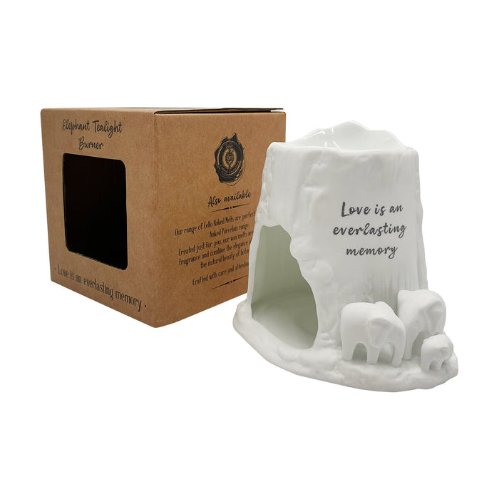 Naked Cello - Elephant Tealight Burner - Love Is an Everlasting Memory