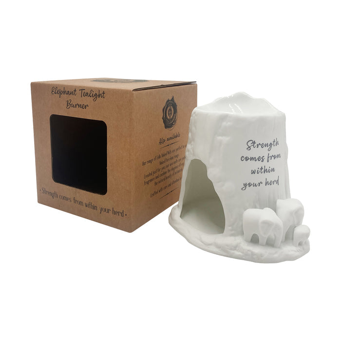 Naked Cello - Elephant Tealight Burner - Strength Comes from Within Your Herd