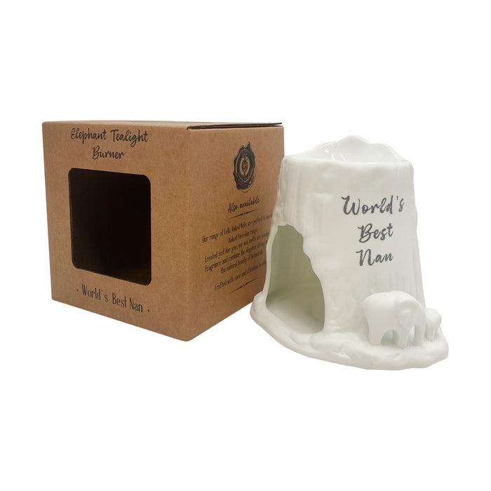 Naked Cello - Elephant Tealight Burner - World's Best Nan