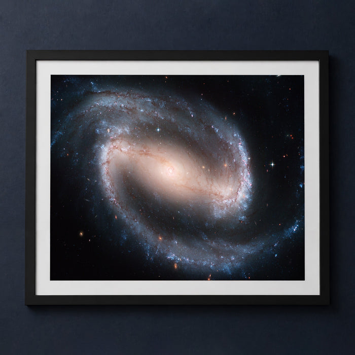 Framed print mockup — NGC1300 Barred Spiral