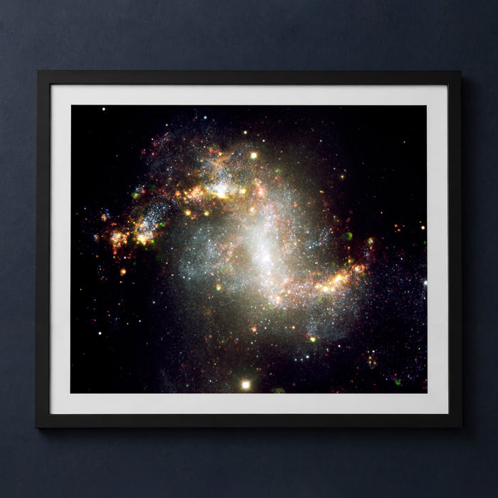 Framed print mockup — NGC1313 Starburst Galaxy