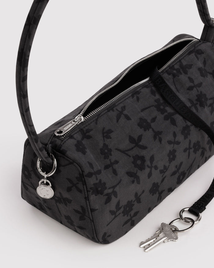 Nylon Loaf Bag - Charcoal Ditsy Floral