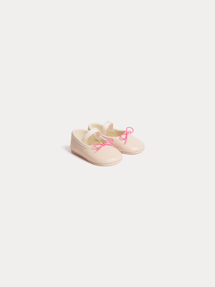 Bonpoint - Opéra soft Mary Janes in pink leather - view 2