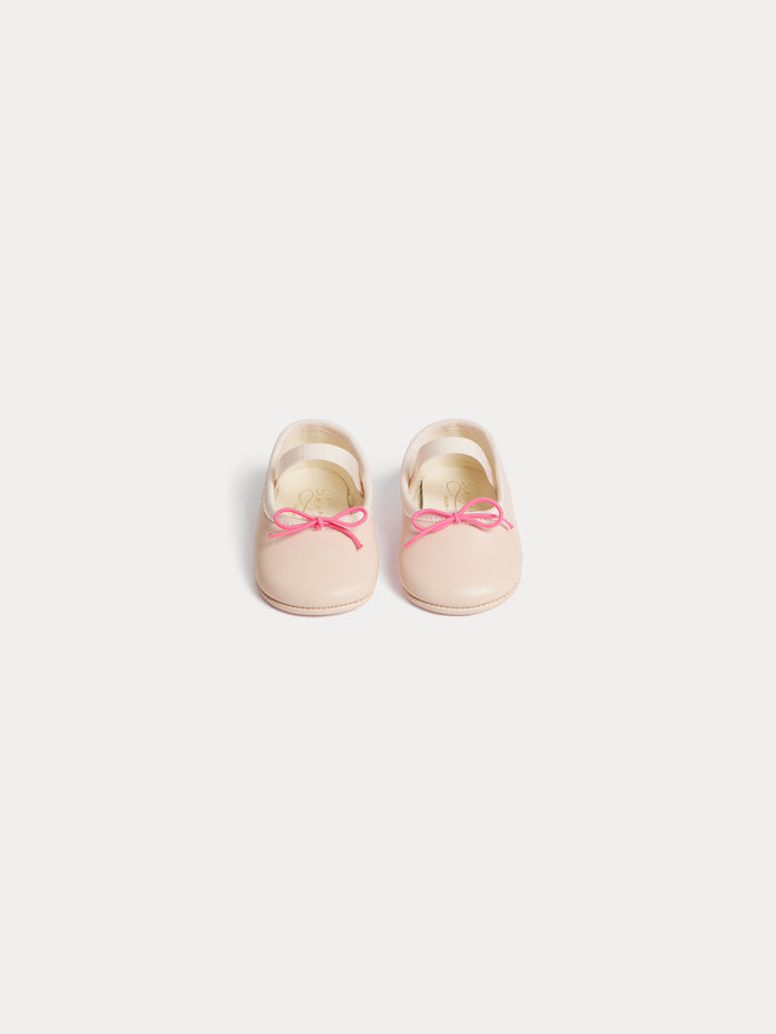 Bonpoint - Opéra soft Mary Janes in pink leather - view 3