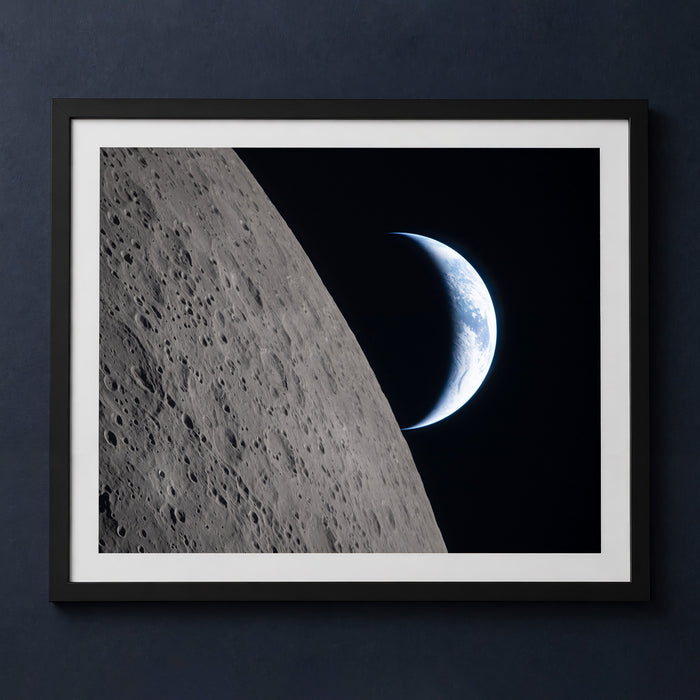 Framed print mockup — Peeking at the Earth