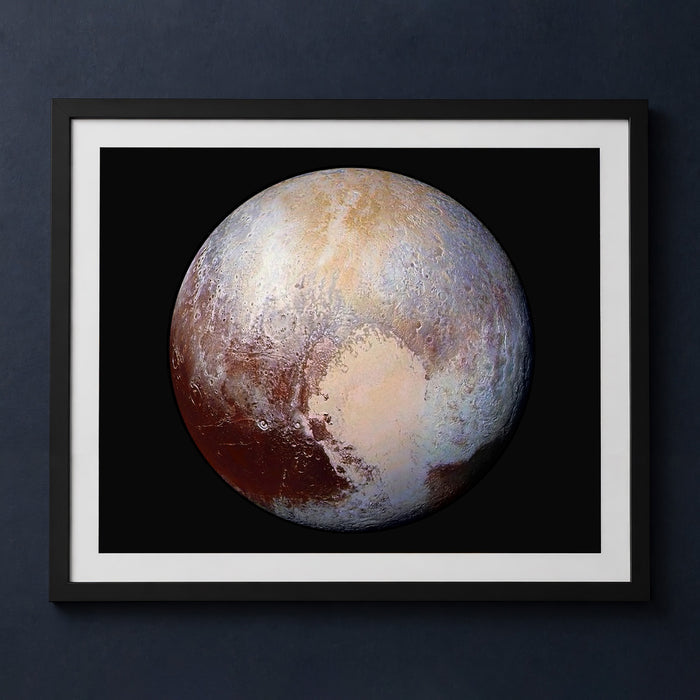Framed print mockup — Pluto in Color
