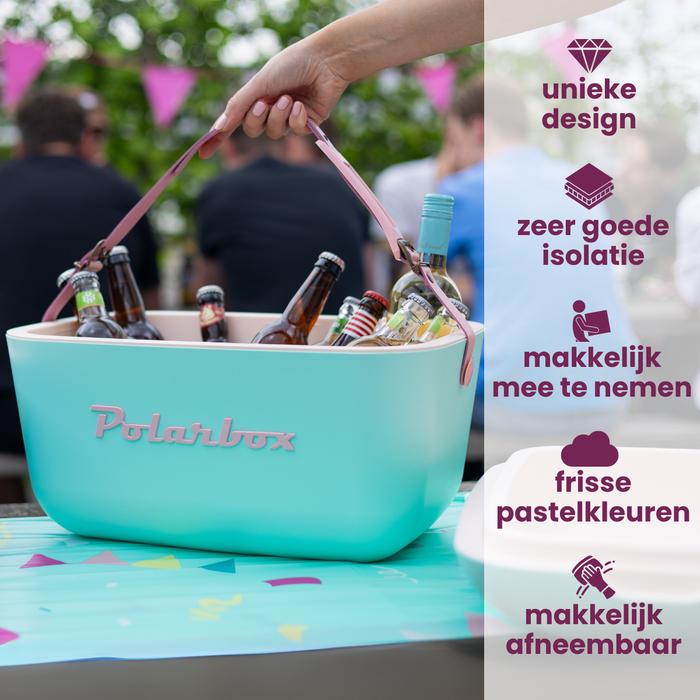 Polarbox Koelbox met Schouderband - Lichtblauw - 12 liter