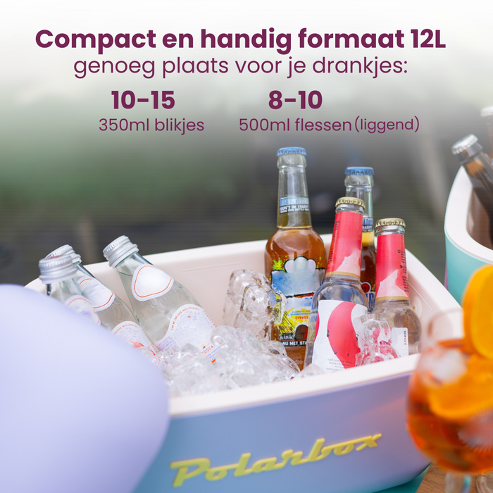 Polarbox Koelbox met Schouderband - Pastelgroen - 12 liter