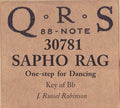QRS 30781 "Sapho Rag" by J. Russel Robinson