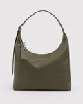 Recycled Leather Shoulder Bag - Loden