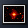 Framed print mockup — Red Square Nebula