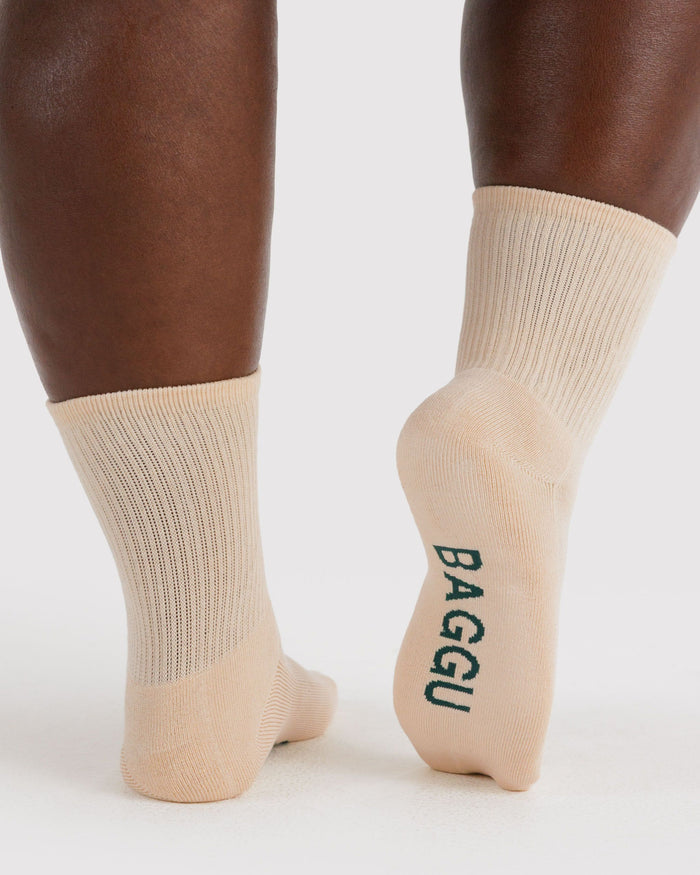 Ribbed Sock - Ecru