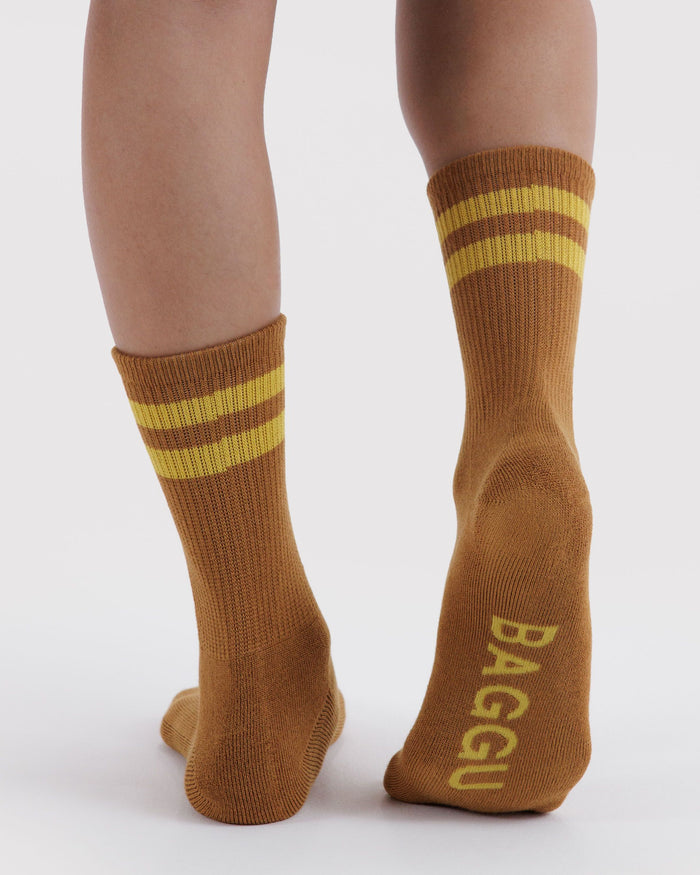 Ribbed Sock - Toffee Stripe