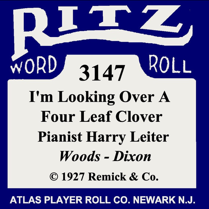 Ritz 3147 - "I'm Looking Over A Four-Leaf Clover" pb Harry Leiter