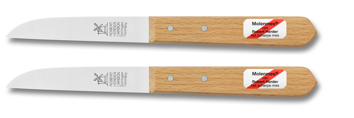 Robert Herder Molenmes - Hout - Lemmet 9.2 cm - 2 Stuks