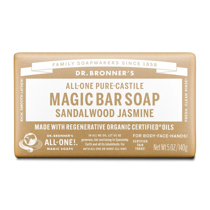 PURE-CASTILE BAR SOAP Sandalwood Jasmine [5 oz]