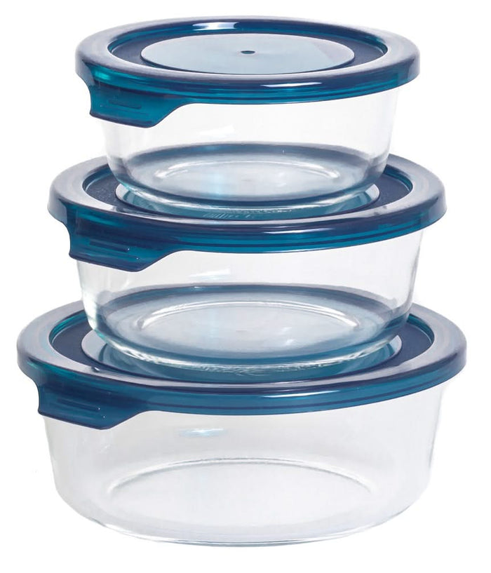 Sareva Glazen Vershoudbakjes Glas - To Go - met Deksels - Ovenschalen - Cook & Fresh - 3 Stuks