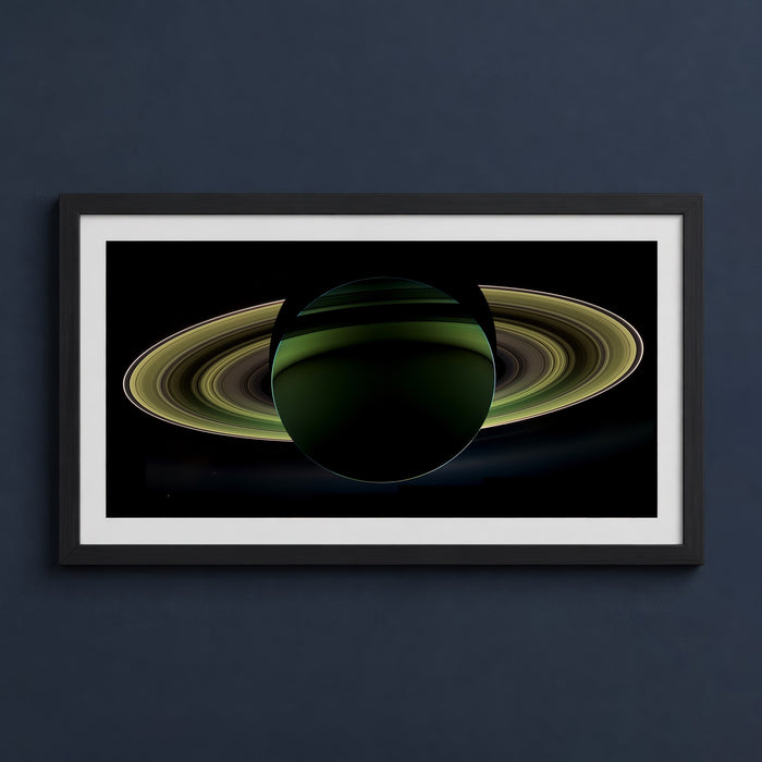 Framed print mockup — Saturn at Night