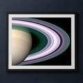 Framed print mockup — Saturn Purple Rings