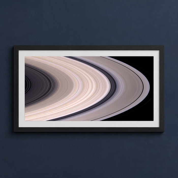 Framed print mockup — Saturn Ring Panorama