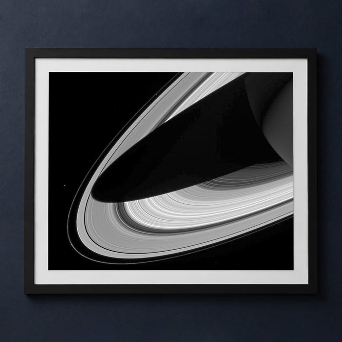 Framed print mockup — Saturn Ring Shadow