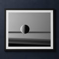 Framed print mockup — Saturn Sun Moon Rings