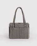 Small Cloud Carry-On - Black and Cream Gingham