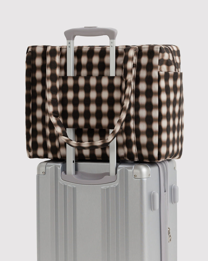 Small Cloud Carry-On - Blurred Gingham Brown