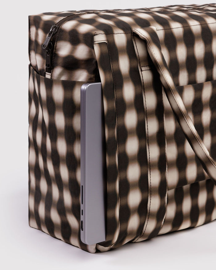 Small Cloud Carry-On - Blurred Gingham Brown