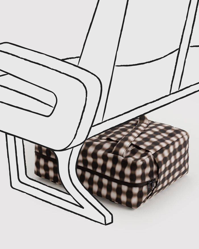 Small Cloud Carry-On - Blurred Gingham Brown