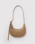 Small Recycled Leather Flat Crescent - Dune
