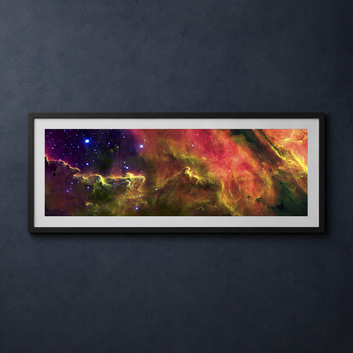 Framed print mockup — Southern Cliff in the Lagoon Nebula