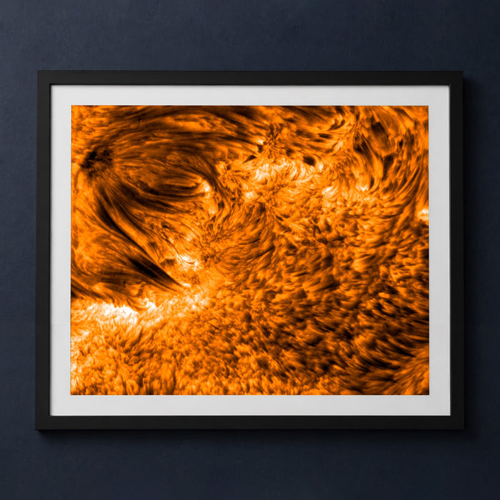 Framed print mockup — Spicule Jets on the Sun