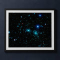 Framed print mockup — Spitzer Coma Cluster