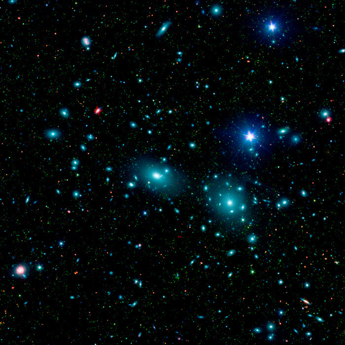 Spitzer Coma Cluster - high resolution space images - Sky Image Lab