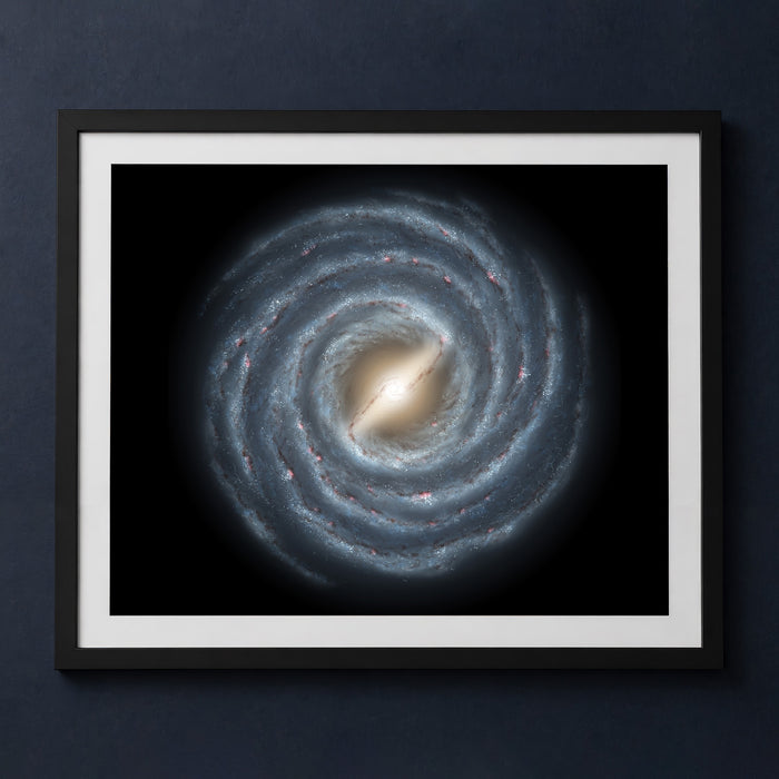 Framed print mockup — Spitzer Milky Way Galaxy