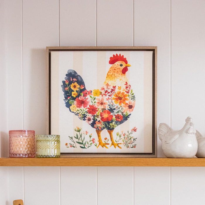 Splosh - Cottage Grove - Framed Canvas 44x44 - Pink Hen