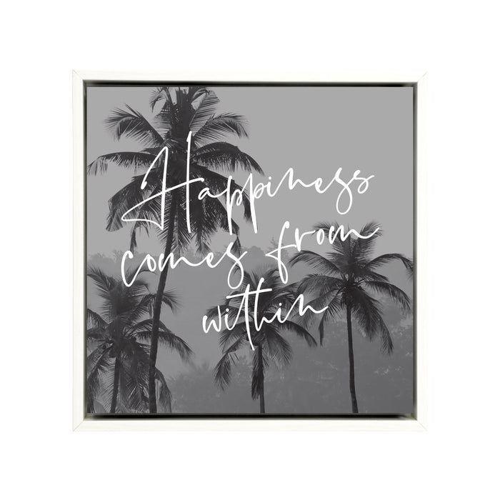 Splosh Tranquil Framed Canvas 34x34 - Happiness