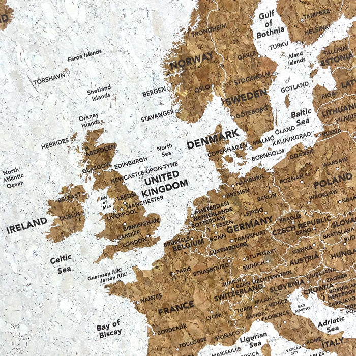 Splosh - Travel Map - XL Desk Europe - Grey