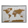 Splosh Travel Map - Medium World Map - Grey
