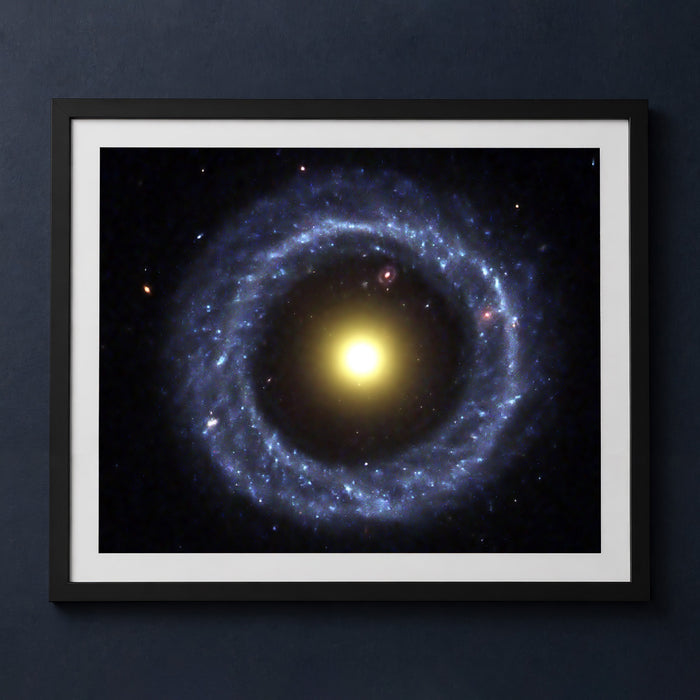 Framed print mockup — Strange Ring Galaxy