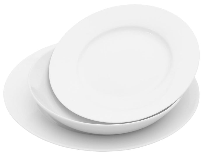 Studio Tavola Serviesset Wit 18-delig / 6 personen - 6 dinerborden, 6 diepe borden en 6 ontbijtborden