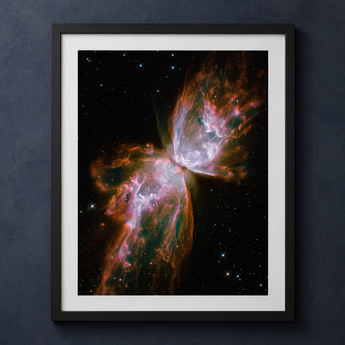 Framed print mockup — The Butterfly Nebula