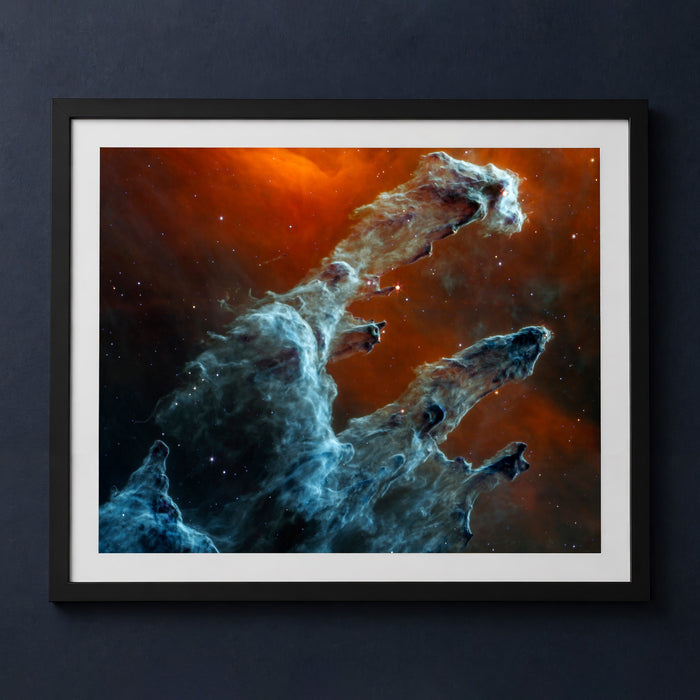 Framed print mockup — The Haunting Pillars of Creation