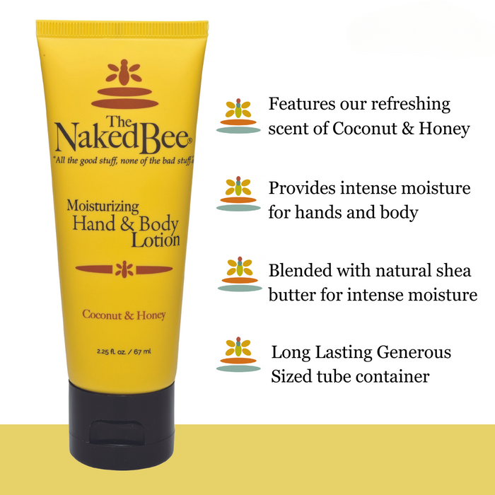 The Naked Bee - Coconut & Honey - Hand & Body Lotion 2.25oz