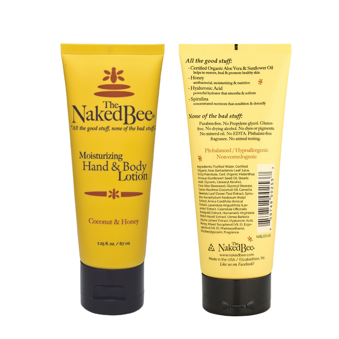 The Naked Bee - Coconut & Honey - Hand & Body Lotion 2.25oz