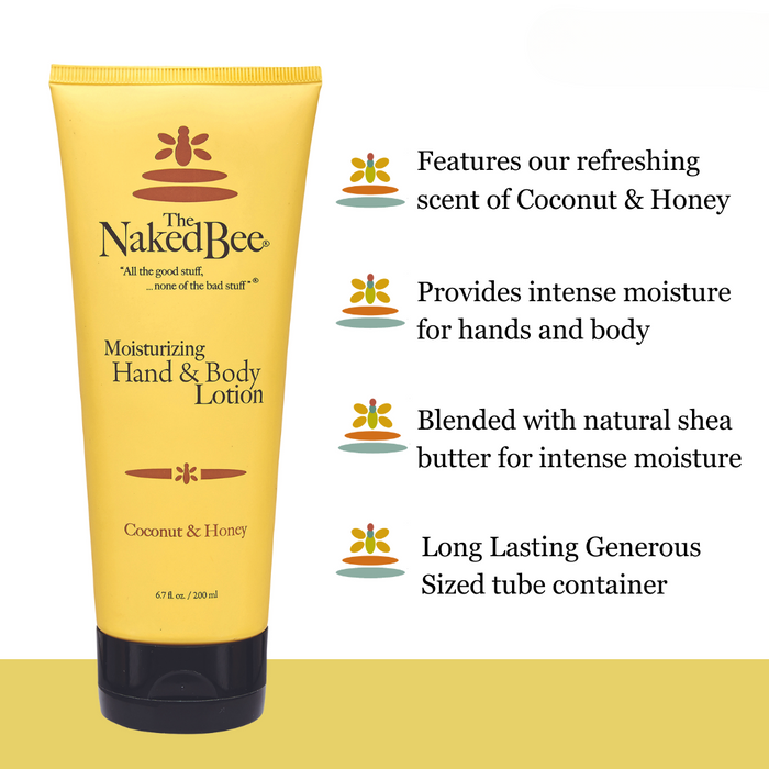 The Naked Bee - Coconut & Honey - Hand & Body Lotion 6.7oz